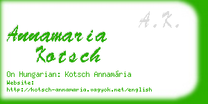annamaria kotsch business card
